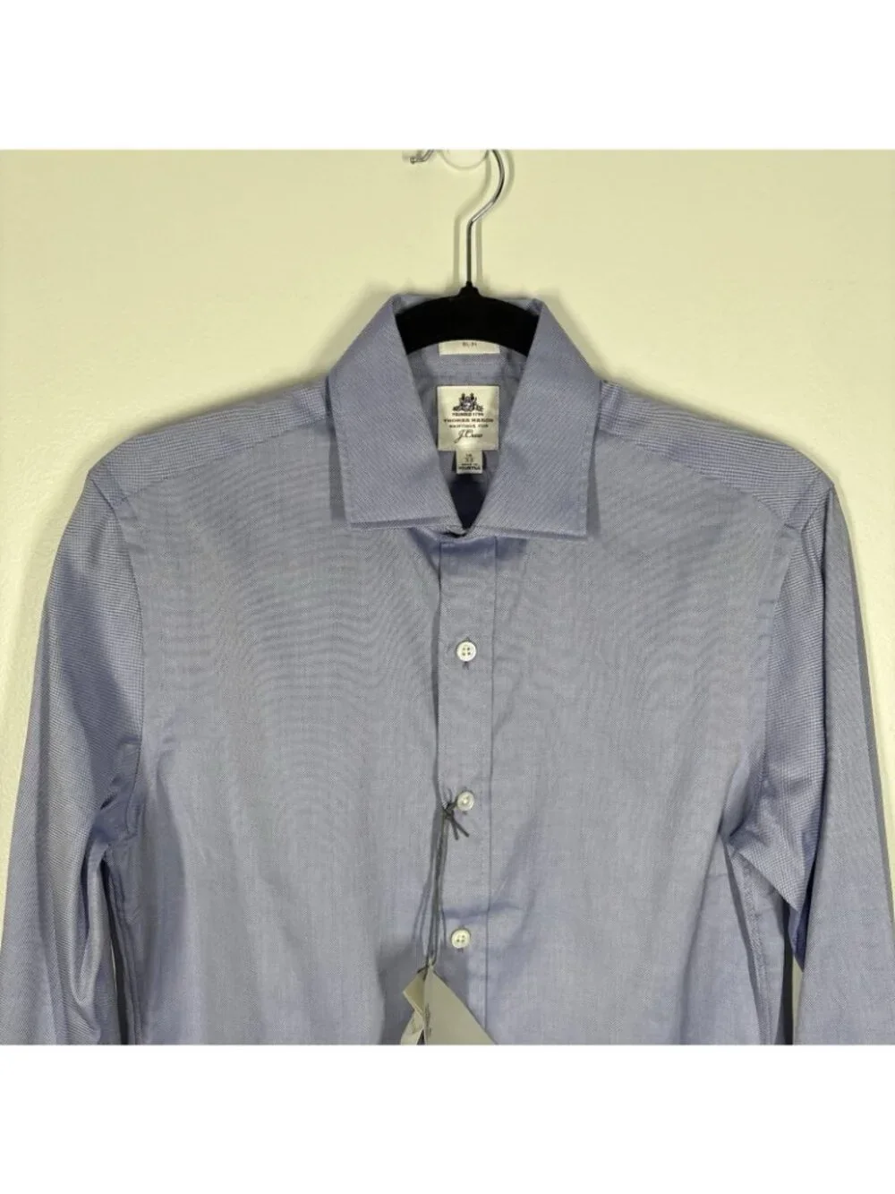 Thomas Mason For J.Crew Slim-Fit Shirt In Royal Oxford Cotton Men 14/32 Blue NWT